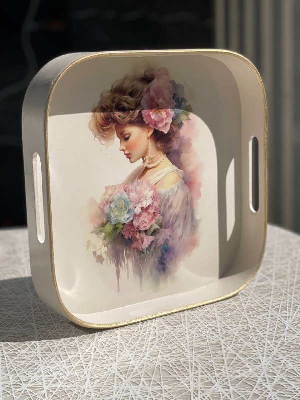 سینی چوبی لبه دار